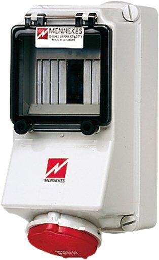 CEE-Steckdose abgesichert 32A 5p 400V 6h IP44