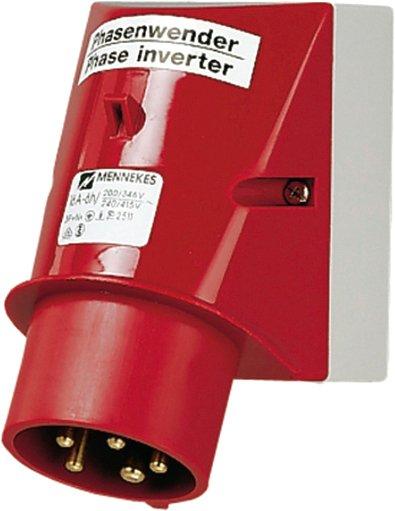 CEE-Wandgerätestecker 16A 5p 400V 6h IP44 mit Phasenwender