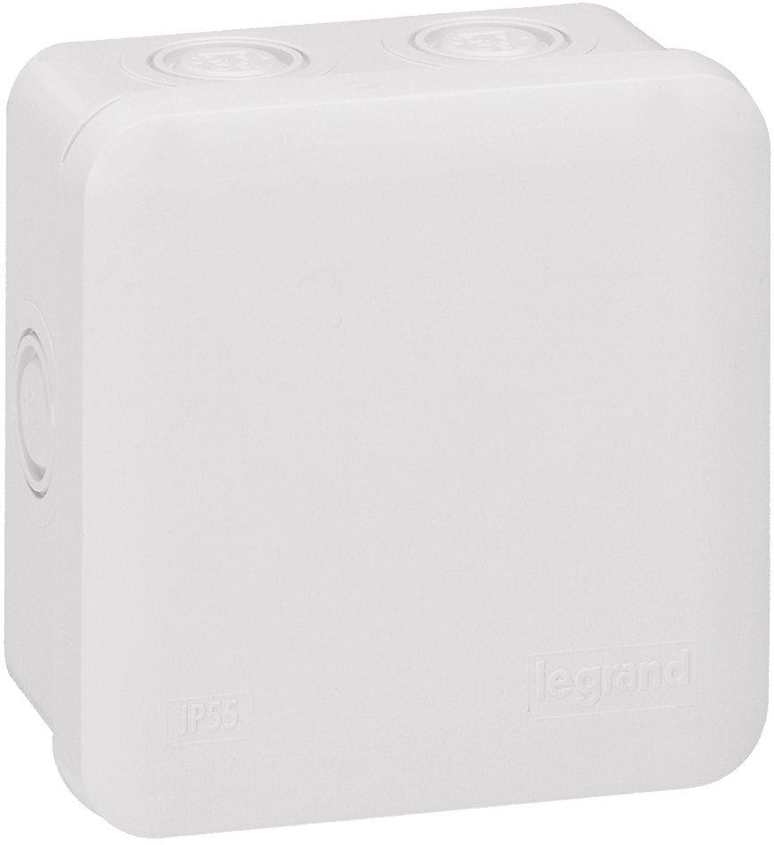 Abzweigdose quadratisch 80x80x45mm Vorprägung 7xM16/20 grau 650°