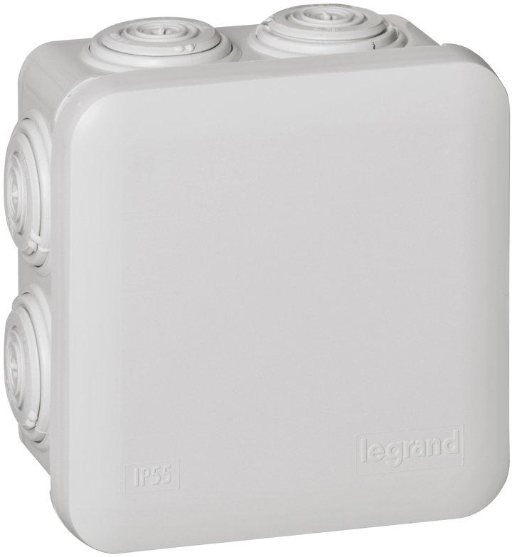 Abzweigdose quadratisch 80x80x45mm 7 Membran Einführungen Ø20mm 650°