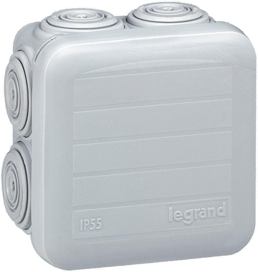 Abzweigdose quadratisch 65x65x40mm 7 Membran Einführungen Ø20mm 650°