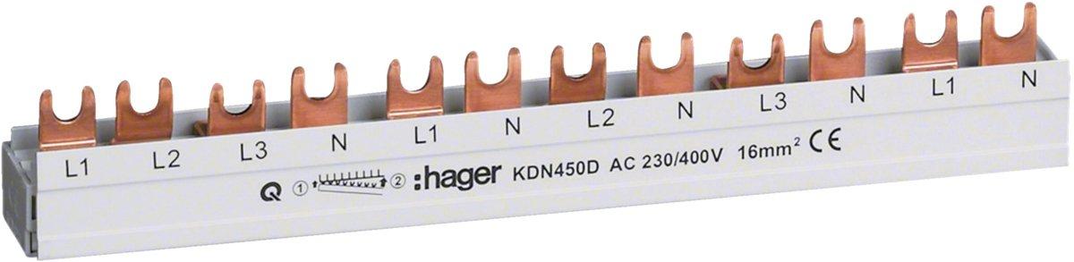 Phasenschiene 1FI-4-polig+4 LS 1+N KDN450D