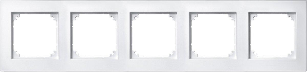 Abdeckrahmen 5-fach polarweiß matt