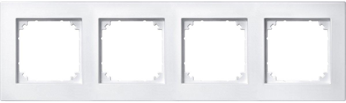 Abdeckrahmen 4-fach polarweiß matt