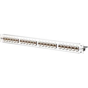 Patchpanel 19 Zoll E-DAT modul 24x8(8) 1HE Kat.6A Edelstahl