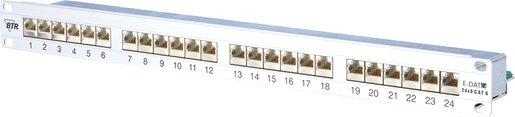 Patchpanel 19 Zoll E-DAT C6 24x8(8) 1HE LSA Kat.6 Class EA Link 500 MHz