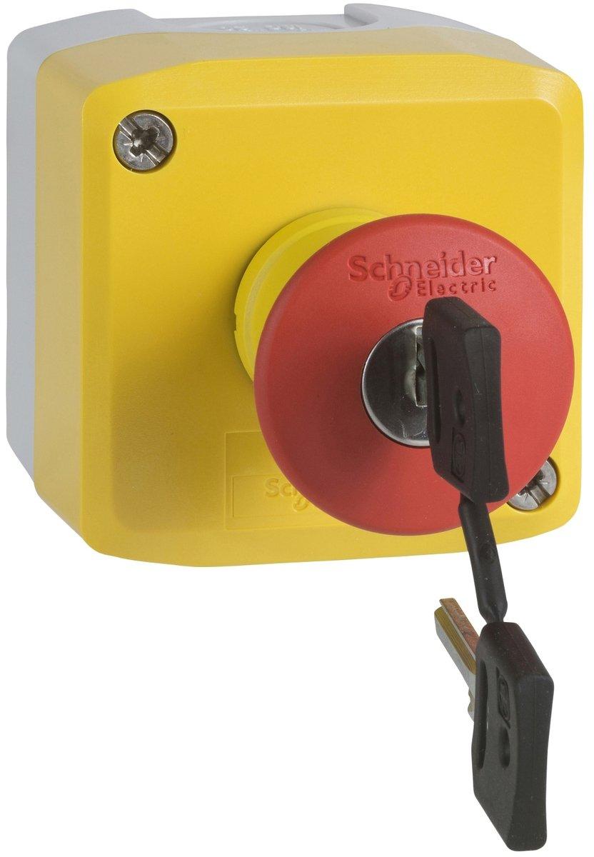 Aufbaugehäuse Harmony XALK 1 Not-Aus-Schalter Schlüsselentriegel. 1Ö+1S