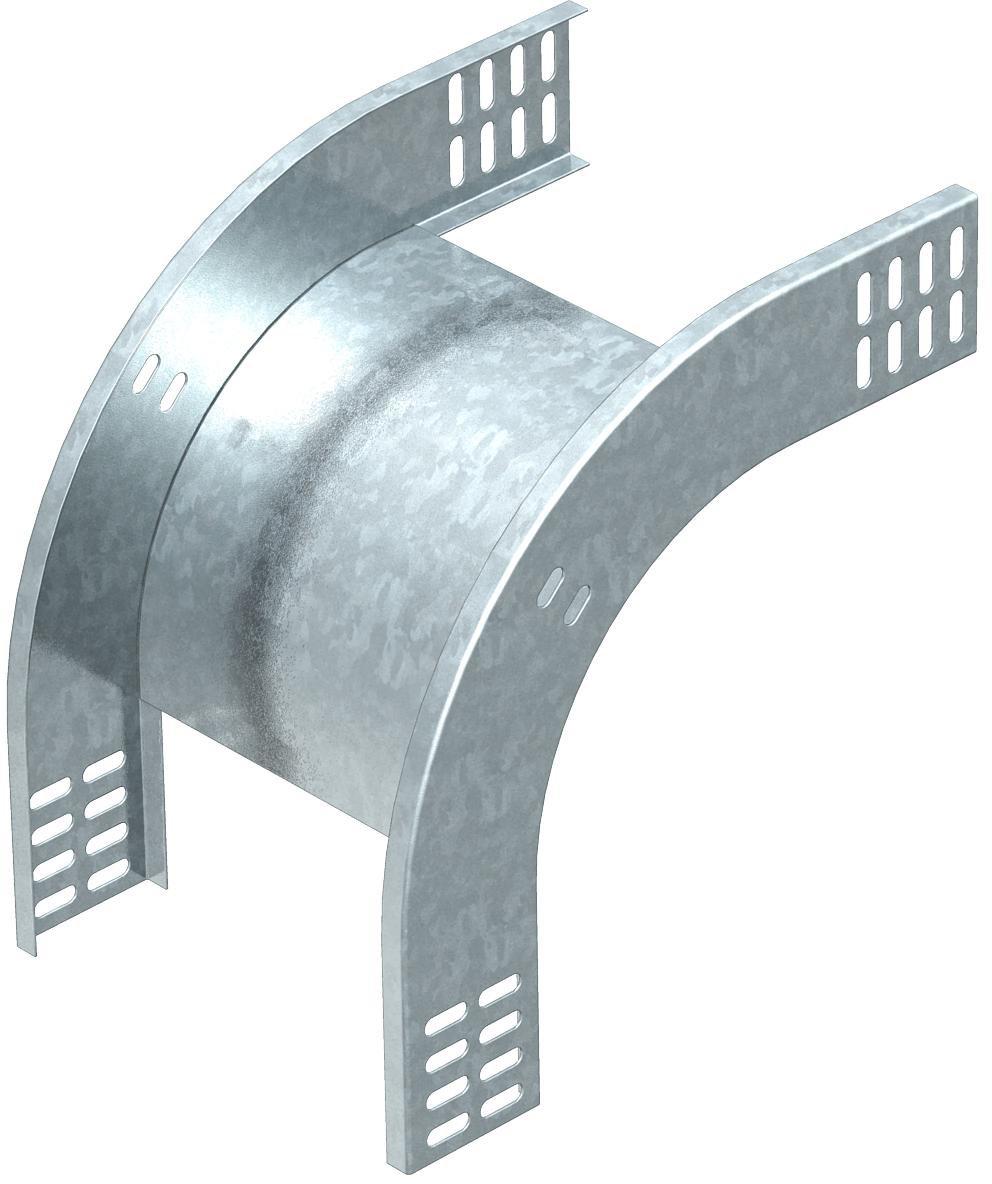 Vertikalbogen 90° fallend 60x200 Stahl bandverzinkt