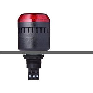 M22 Einbausummer mit LED Dauer-/Blinklicht rot/schwarz 230/240 V AC