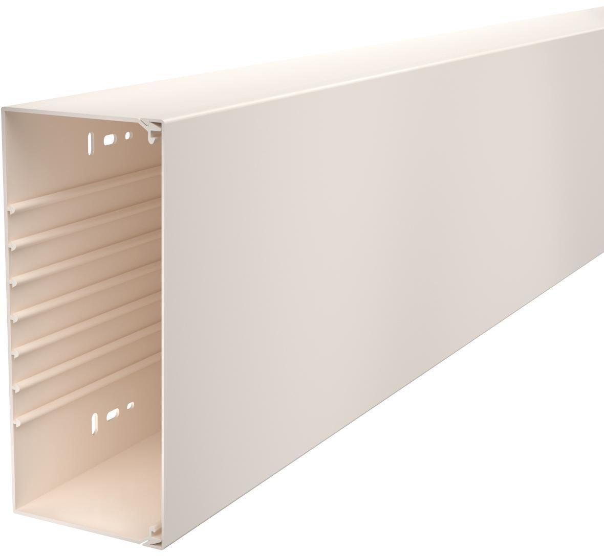 Leitungsführungskanal mit Bodenlochung 100x230 mm cremeweiß