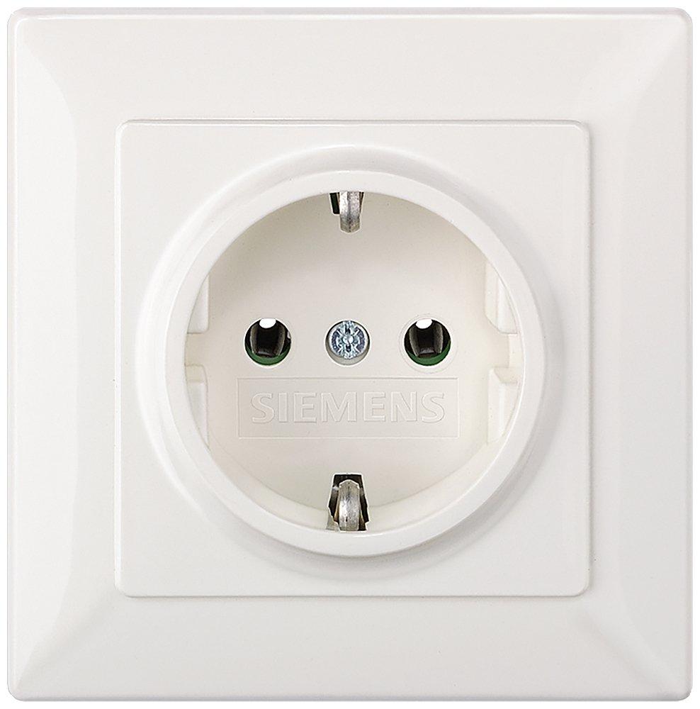 DELTA line Schuko-Steckdose 250V AC 16A Vollplatte 80x80mm titanweiß