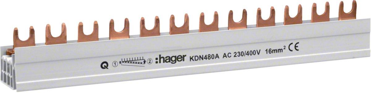 Phasenschiene 4-polig Gabel 16mm² 12M KDN480A