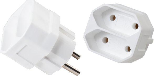 Euro Abzweigstecker 2-fach weiß