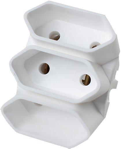 Euro Abzweigstecker 3-fach weiß