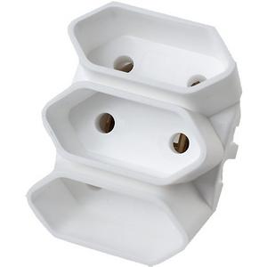Euro Abzweigstecker 3-fach weiß