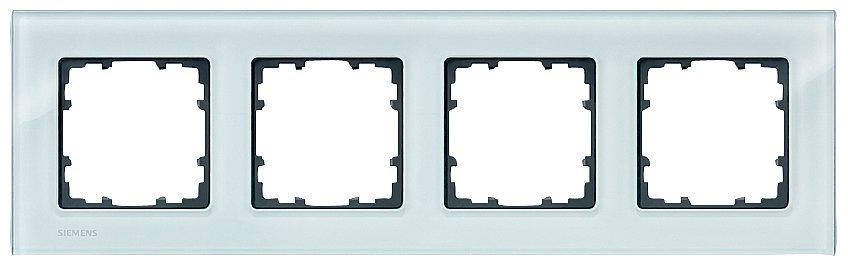 4-fach Glas Rahmen DELTA miro Glas kristallgrün 303x90mm