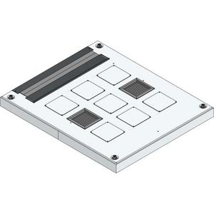 Lüftungsdachblech + TH + komplett Verkabelung für Schrank 800x1000