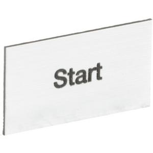 Texteinlage mit Text: Start Kunststoff alufarben f.CombiLine-Modular