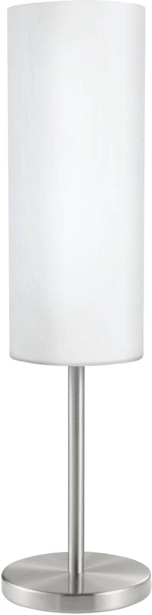 Tischleuchte E27 1x100W nickel-matt/weiß TROY 3