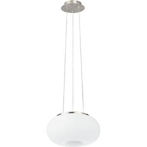Hängeleuchte E27 2x60W nickel-matt/Glas opal OPTICA