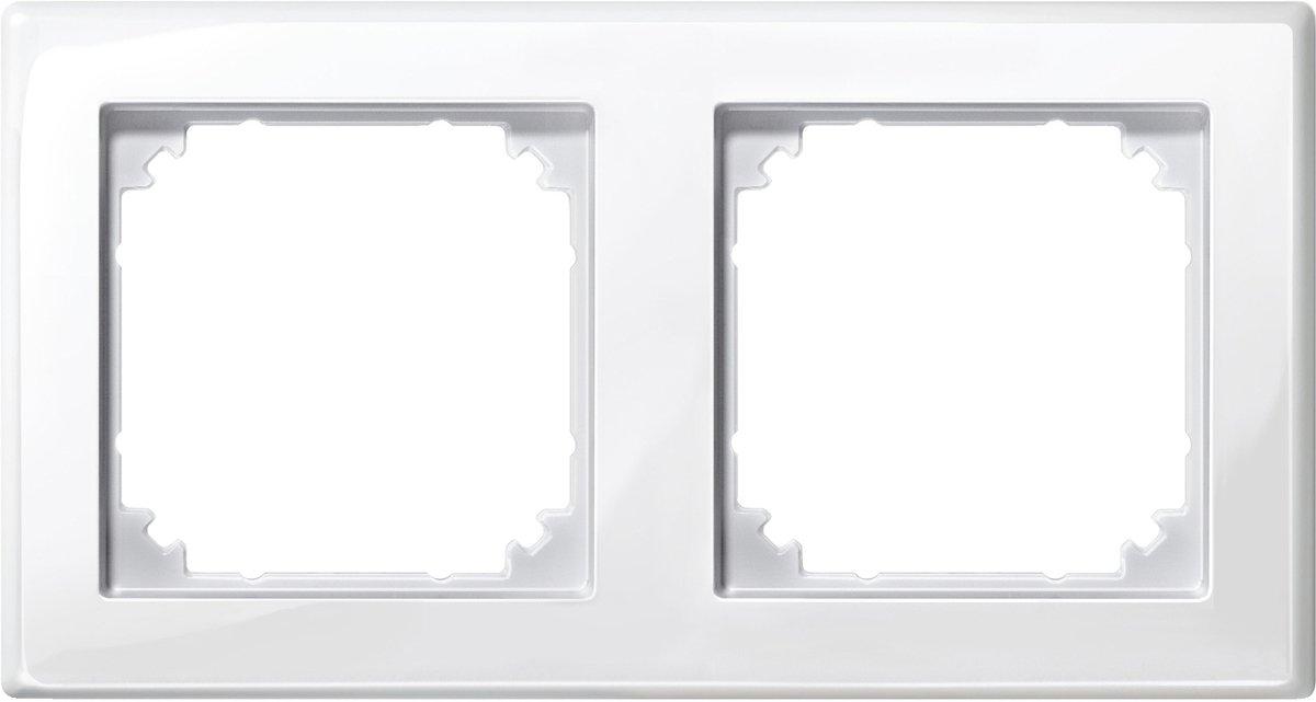 Abdeckrahmen 2-fach polarweiß glänzend