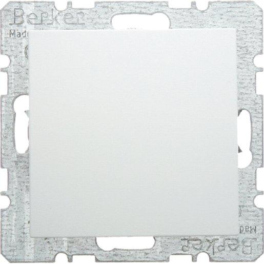 Blindverschluss mit Zentralstück weiß / glänzend