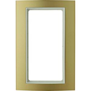 Abdeckrahmen mit großem Ausschnitt B.3 Alu gold polarweiß