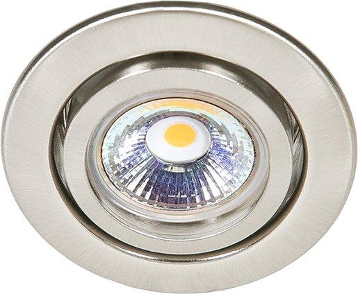 Einbaustrahler mit Sprengring schwenkbar C 3840 nickel-gebürstet ohne Fassung