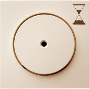 Zentralstück mit Druckknopf für Zeit-Relais-Schalteinsatz S.1 weiß