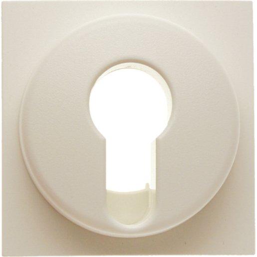 Zentralstück für Schlüsselschalter/-tast er S.1 weiß glänzend