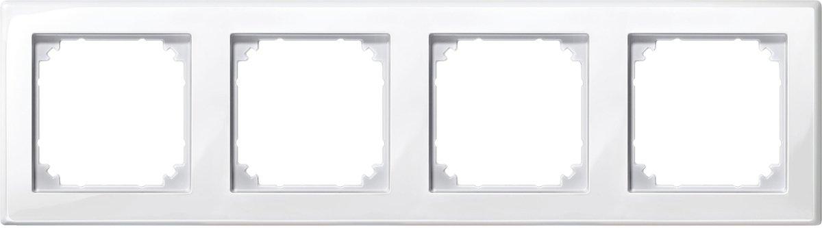 Abdeckrahmen 4-fach polarweiß glänzend