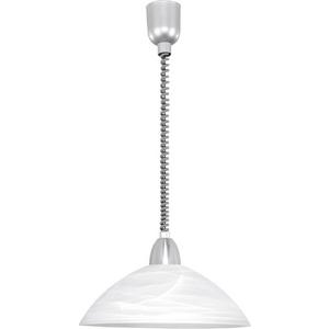 Hängeleuchte-Zug E27 1x60W nickel-matt/Alabaster LORD 2