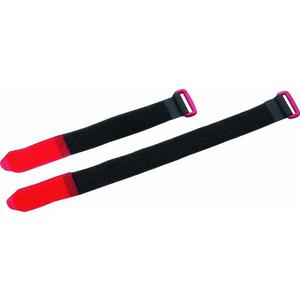 Klettbandgurt mit Kunststofföse 25x240mm rot/schwarz