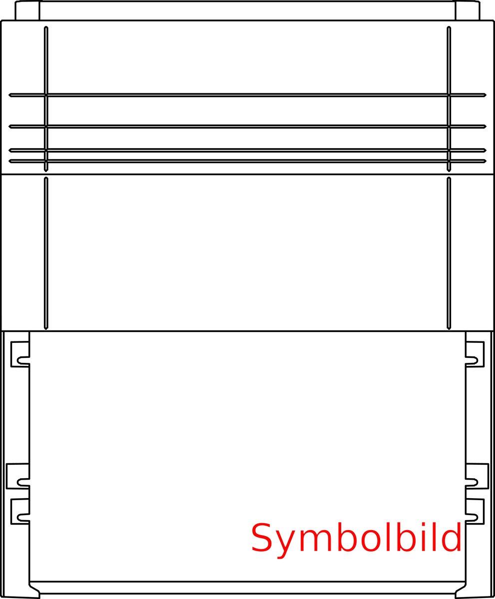Kunststoff-Sockel SX510 S5 X1 950/320