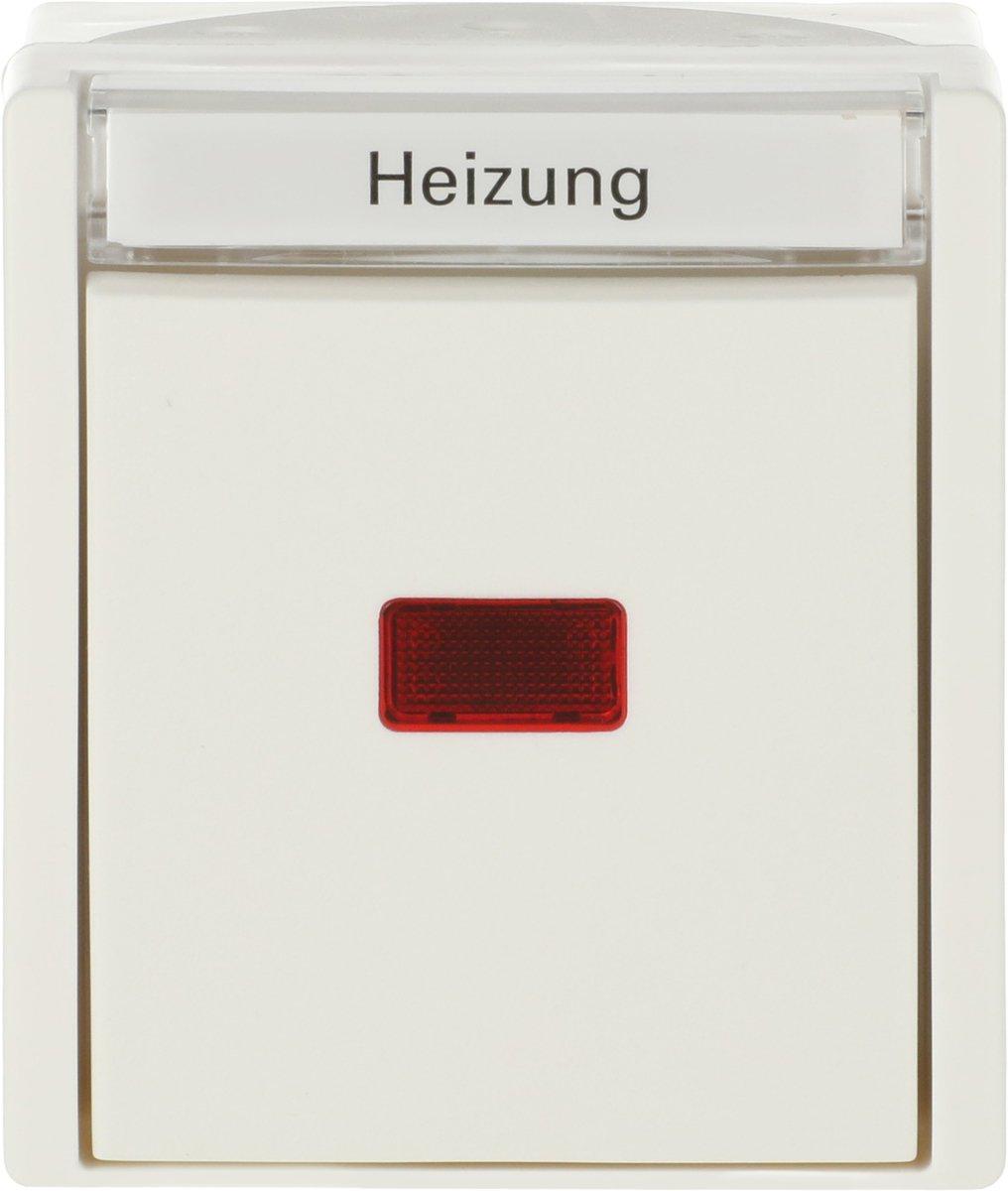 Heizungsschalter Aus- und Wechselschaltung mit Glimmlampe alpinweiß - ocean