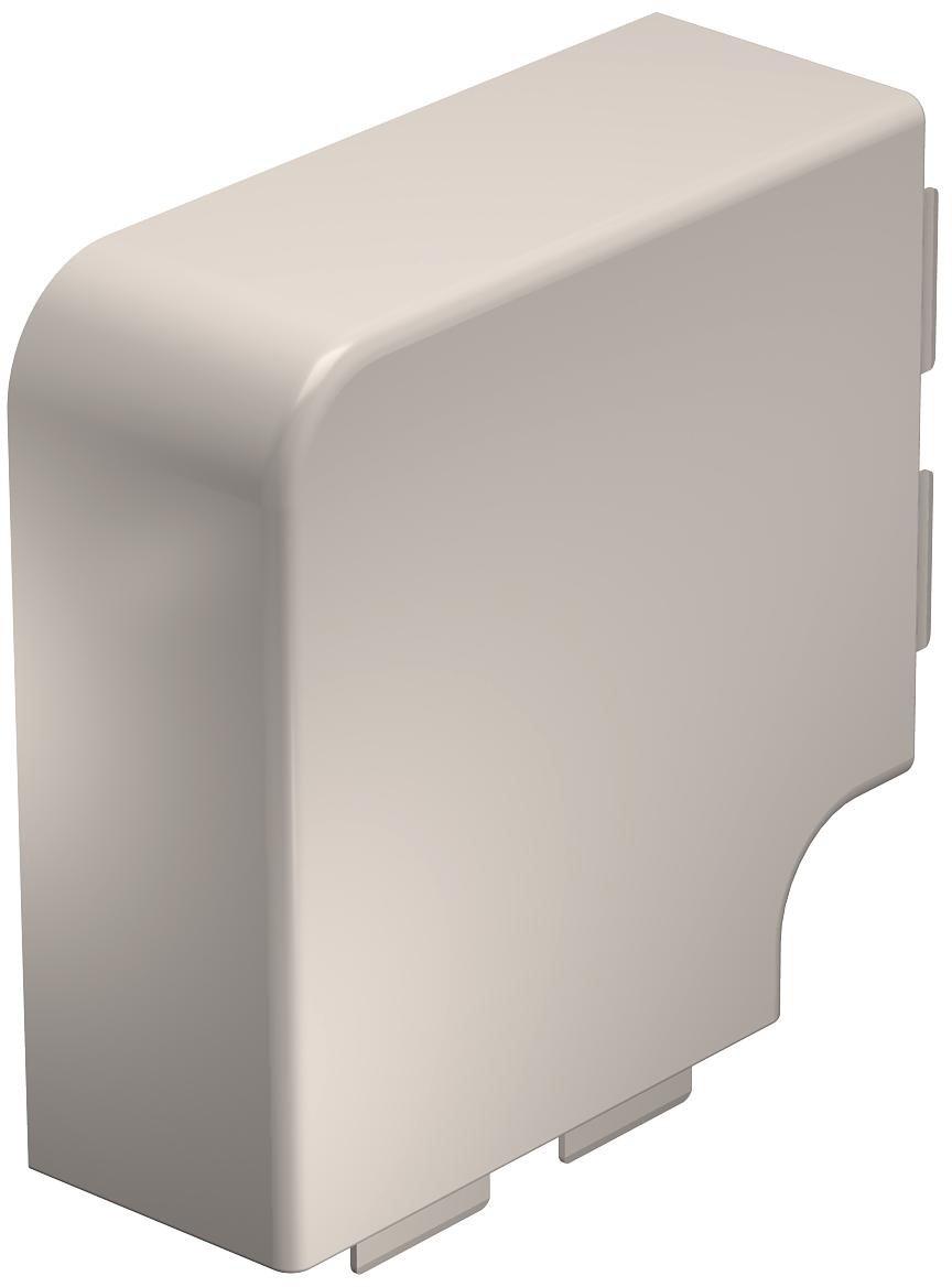 Flachwinkelhaube 60x130mm PVC cremeweiß RAL 9001