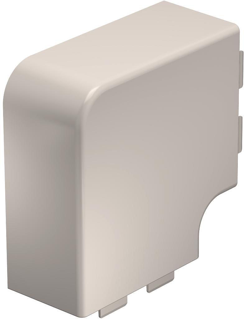 Flachwinkelhaube 60x110mm PVC cremeweiß RAL 9001