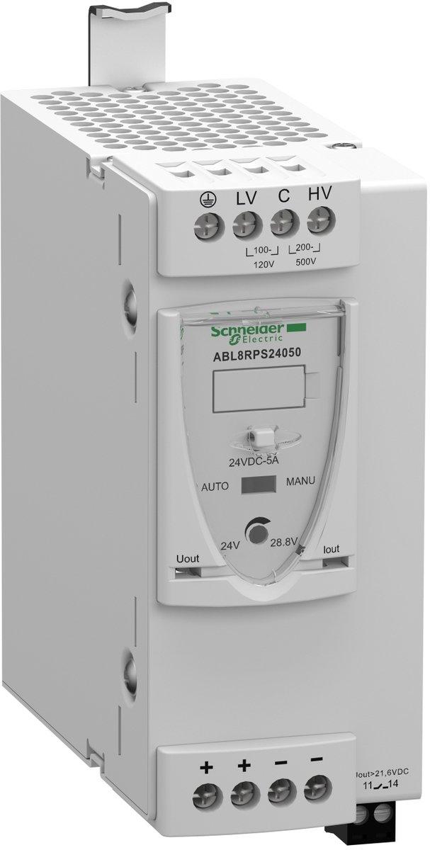 Getaktete Spannungsversorgung 1-/2-ph 100..500 V DC 24 V DC 5A 120 W