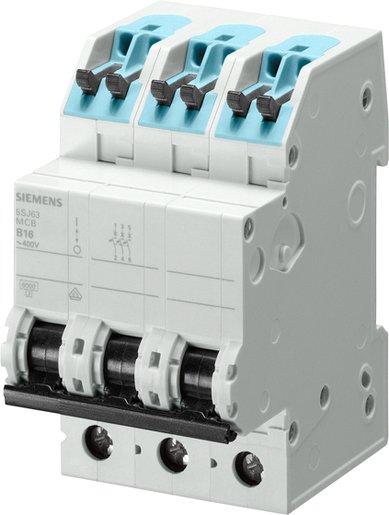 LS-Schalter 400V 6kA 3P B 16A T=70mm mit schraubenlosen