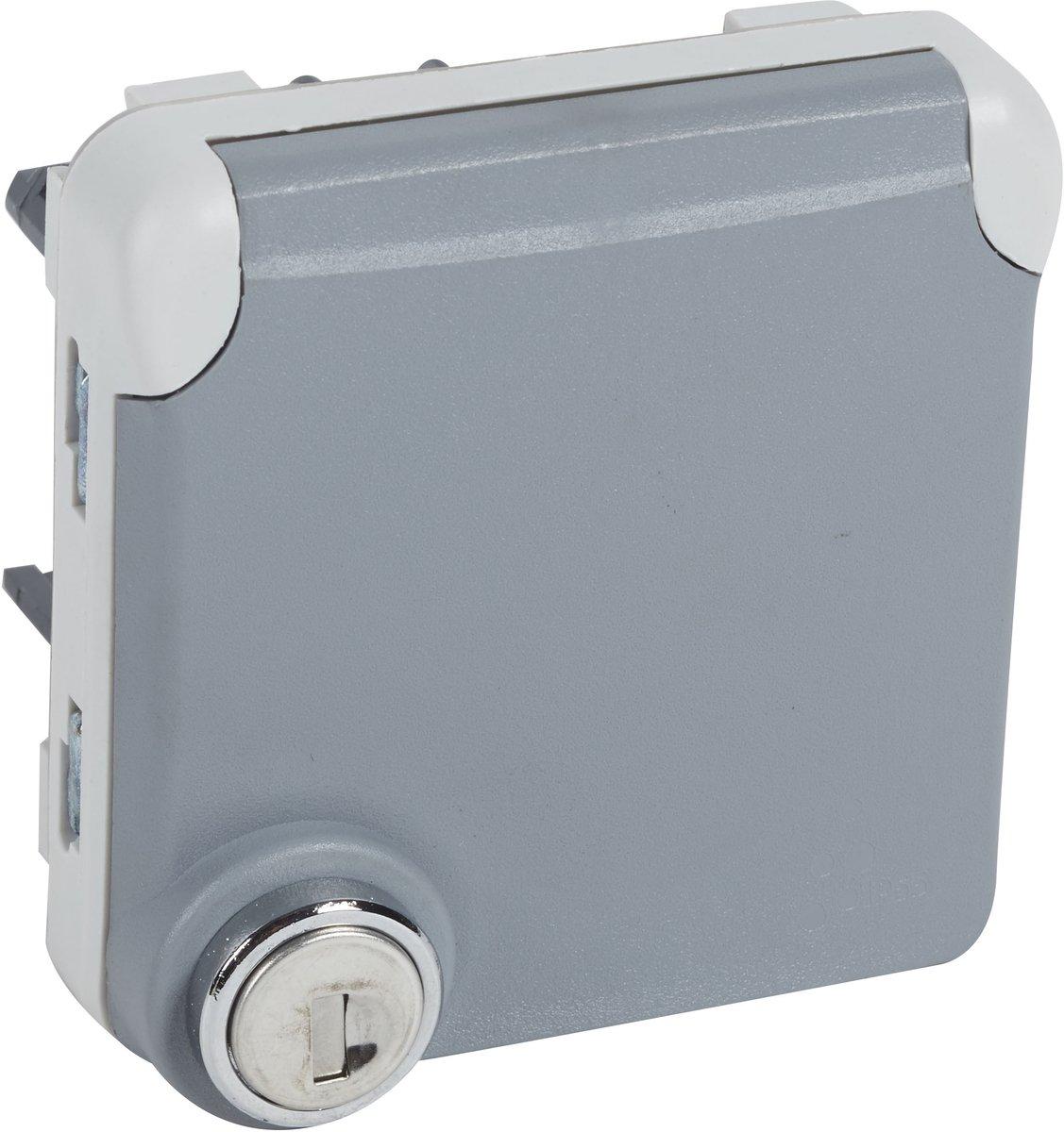 Steckdose (SL) 1-fach IP44 inkl. SchlossFeuchtraum Modular Plexo 55