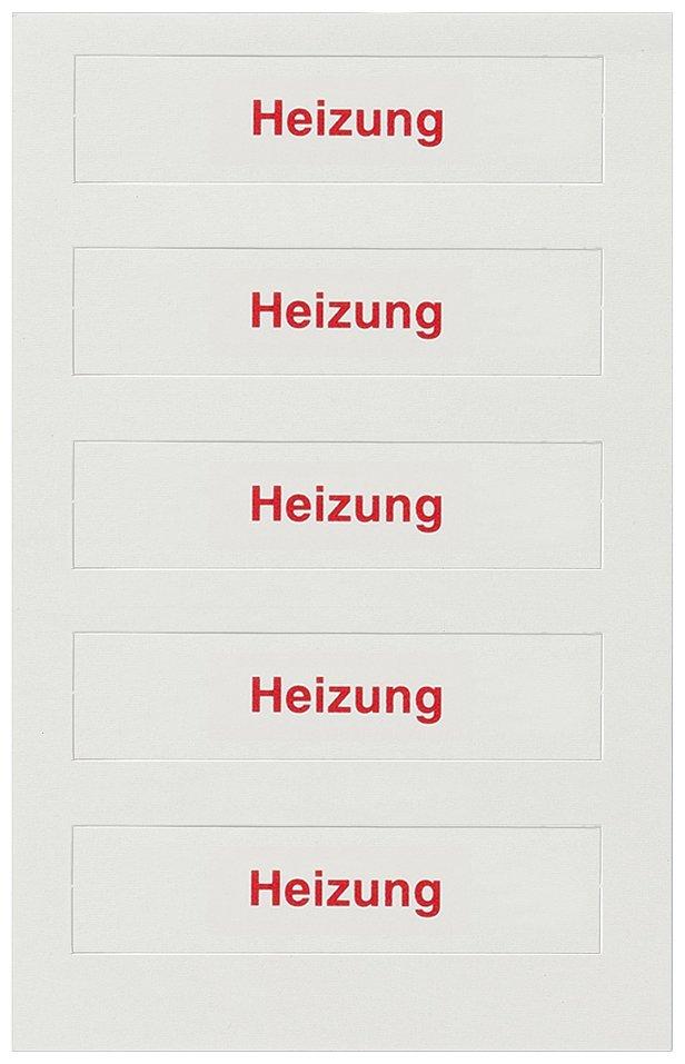 DELTA style Beschriftungsfeldeinlage für Wippe HEIZUNGS-NOTSCHALTER