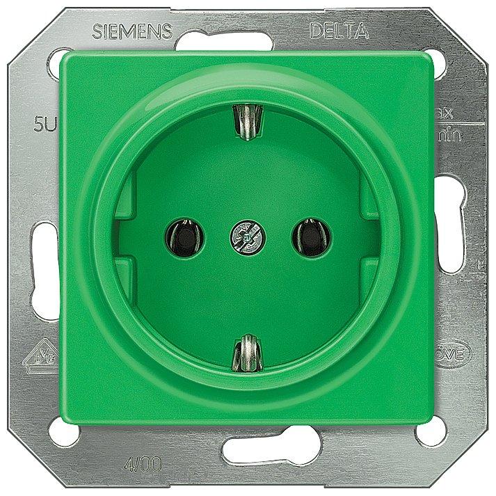 I-System grün (SV) Schuko-Steckdose 10/16A 250V