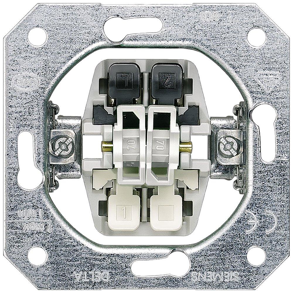 DELTA Taster-Geräteeinsatz UP Doppeltaster 2 Schließer 10A 250V