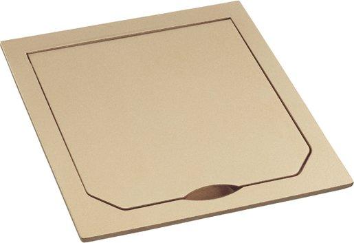 Oberteil mit Klappdeckel Messing matt IP41 94 x 94 mm