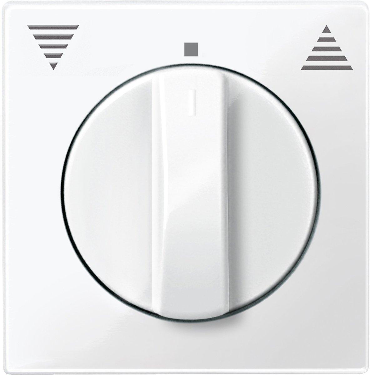 Zentralplatte f. Rollladen-Tast-Rastschalter-Eins. polarweiß