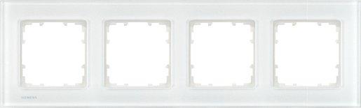 4-fach Glas Rahmen DELTA miro Glas weiß 303x90mm