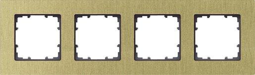 4-fach Rahmen DELTA miro ALU OXIDGELB 303x90mm
