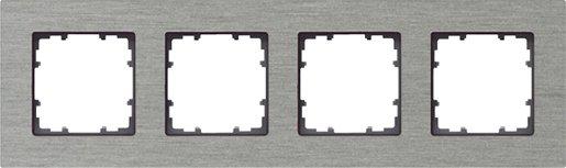 4-fach Rahmen DELTA miro ALU NATUR 303x90mm