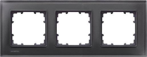 3-fach Glas Rahmen DELTA miro Glas schwarz 232x90mm