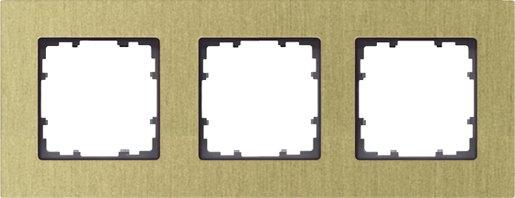 3-fach Rahmen DELTA miro ALU OXIDGEL 232x90mm
